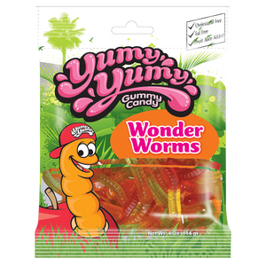All City Candy Yumy Yumy Wonder Worms Gummy Candy - 4-oz. Bag Kervan USA For fresh candy and great service, visit www.allcitycandy.com