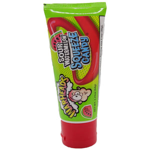 All City Candy WarHeads Sour Watermelon Squeeze Candy - 2.25 oz. 1 Tube Impact Confections For fresh candy and great service, visit www.allcitycandy.com