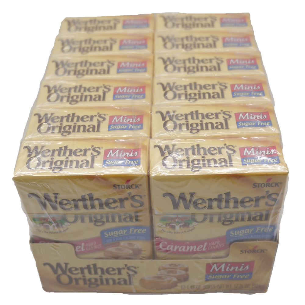 All City Candy Werther's Original Caramel Sugar Free Minis 1.48 oz Box Case of 12 Caramel Candy Werther's For fresh candy and great service, visit www.allcitycandy.com
