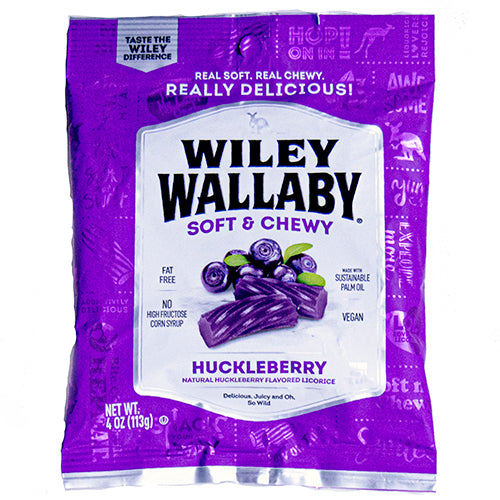 Wiley Wallaby Soft & Chewy Huckleberry Licorice - 4-oz. Bag