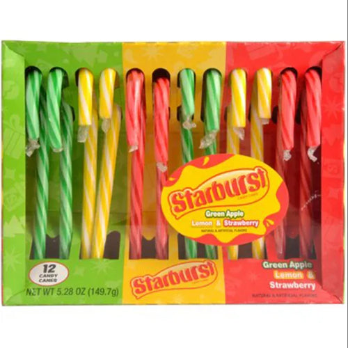 Starburst Assorted Candy Canes - Box of 12