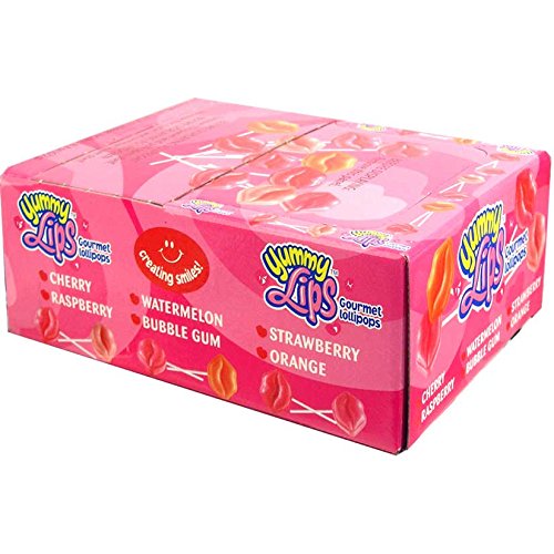 All City Candy Yummy Lips Gourmet Lollipops 1 oz. - Case of 24 Lollipops & Suckers Cima Confections For fresh candy and great service, visit www.allcitycandy.com