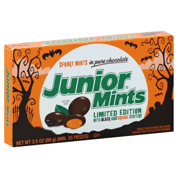 All City Candy Junior Mints Halloween Theme 3.5 oz Theater Box Halloween Tootsie Roll Industries For fresh candy and great service, visit www.allcitycandy.com