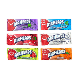 All City Candy Airheads Assorted Mini Taffy Bars - Bag of 80 Taffy Perfetti Van Melle For fresh candy and great service, visit www.allcitycandy.com