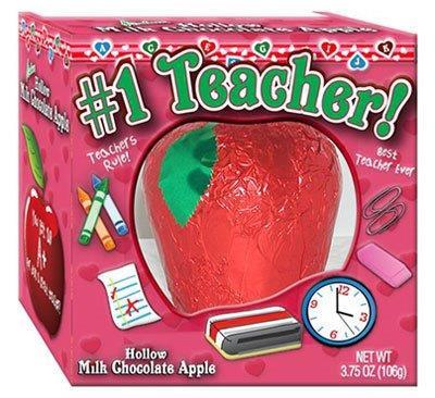 All City Candy #1 Teacher Hollow Milk Chocolate Apple 3.75 oz. Valentine's Day R.M. Palmer Company For fresh candy and great service, visit www.allcitycandy.com