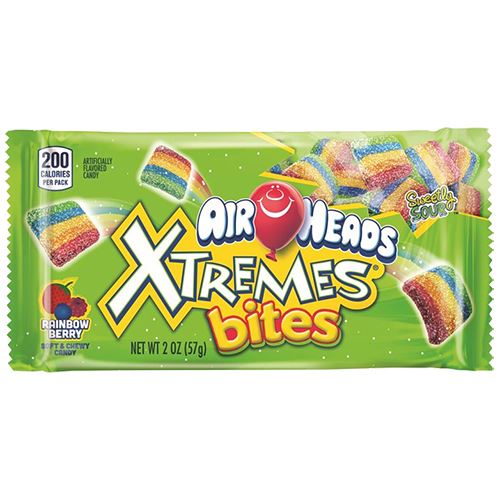 All City Candy Airheads Xtremes Bites Rainbow Berry Soft & Chewy Candy - 2-oz. Bag Chewy Perfetti Van Melle For fresh candy and great service, visit www.allcitycandy.com