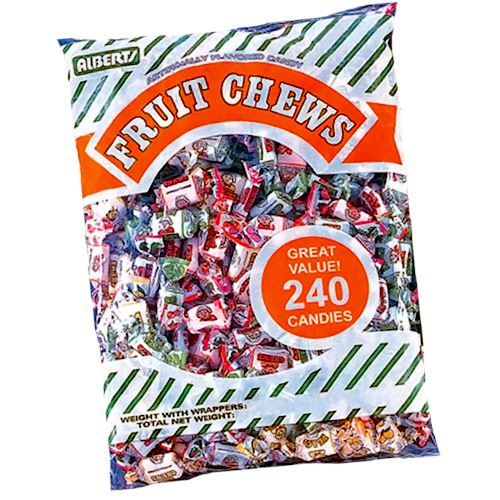 All City Candy Albert's Assorted Flavor Fruit Chews Candy - 240 Piece Bag Chewy Albert's Candy For fresh candy and great service, visit www.allcitycandy.com