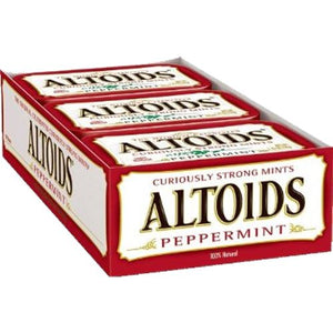 All City Candy Altoids Mints Peppermint - 1.76-oz. Tin Mints Wrigley Case of 12 For fresh candy and great service, visit www.allcitycandy.com