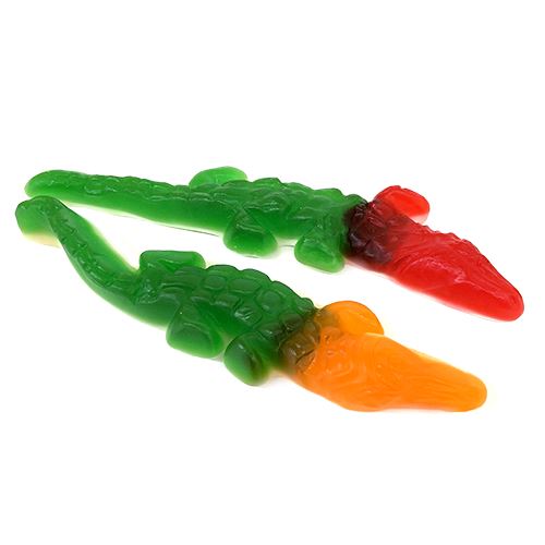 All City Candy Assorted Color Gummi Crocodiles - 4.4 LB Bulk Bag Bulk Unwrapped Vidal Candies For fresh candy and great service, visit www.allcitycandy.com