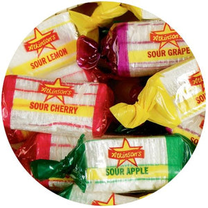 All City Candy Assorted Sours Hard Candy - 3 LB Bulk Bag Bulk Wrapped Atkinson's Candy For fresh candy and great service, visit www.allcitycandy.com