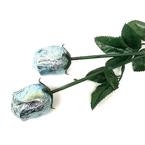 All City Candy Baby Blue Foiled Belgian Chocolate Color Splash Roses Chocolate Albert's Candy 1 Piece For fresh candy and great service, visit www.allcitycandy.com