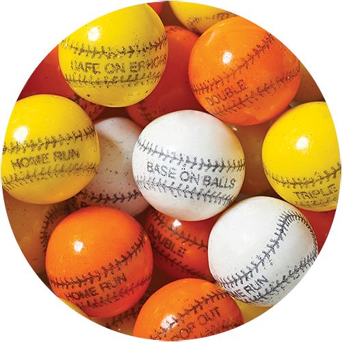All City Candy Baseball 1" Gumballs - 3 LB Bulk Bag Bulk Unwrapped SweetWorks For fresh candy and great service, visit www.allcitycandy.com