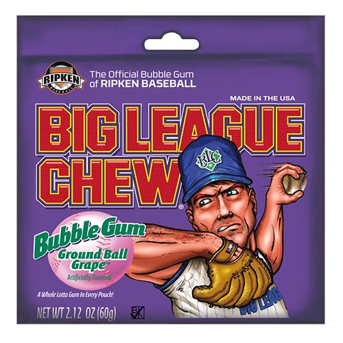 All City Candy Big League Chew Groundball Grape Bubble Gum - 2.12-oz. Bag Gum/Bubble Gum Ford Gum & Machine Company 1 Bag For fresh candy and great service, visit www.allcitycandy.com