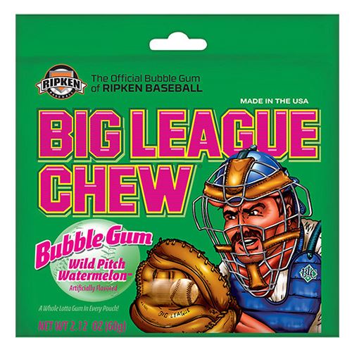 All City Candy Big League Chew Watermelon Bubble Gum - 2.12-oz. Bag Gum/Bubble Gum Ford Gum & Machine Company 1 Bag For fresh candy and great service, visit www.allcitycandy.com