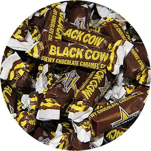 All City Candy Black Cow Bite Size Chewy Chocolate Caramel Candy - 3 LB Bulk Bag Bulk Wrapped Atkinson's Candy For fresh candy and great service, visit www.allcitycandy.com