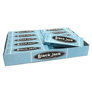 All City Candy Black Jack Chewing Gum - 5 Stick Pack Gum/Bubble Gum Gerrit J. Verburg Candy Case of 20 For fresh candy and great service, visit www.allcitycandy.com