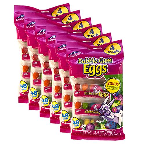 Bubble Gum Eggs Mini Carton .85 oz. Package