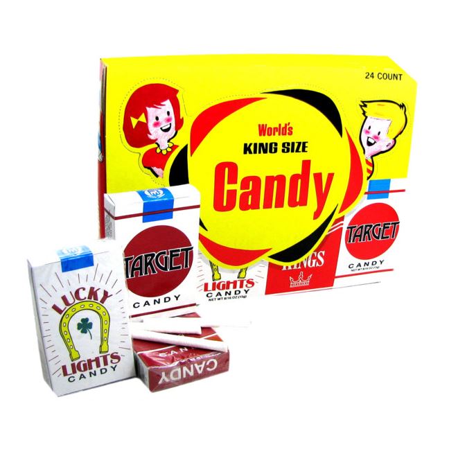 World Confections Lot de 24 cigarettes Candy