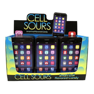All City Candy Cell Sours Candy Tin 1 oz. Case of 18 Novelty Boston America For fresh candy and great service, visit www.allcitycandy.com