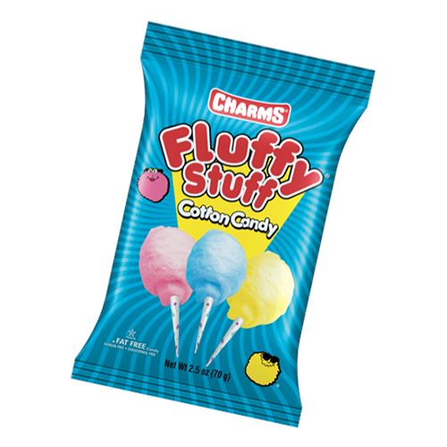 Charms Fluffy Stuff Cotton Candy, Scaredy Cats, Watermelon/Grape - 2.1 oz