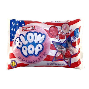 All City Candy Charms Red White & Blue Flag Blow Pops - 9.1-oz. Bag Lollipops & Suckers Charms Candy (Tootsie) For fresh candy and great service, visit www.allcitycandy.com