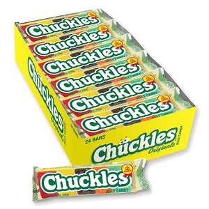 All City Candy Chuckles Assorted Fruit Jelly Candy Bars - 2-oz. Pack Jelly Candy Ferrara Candy Company Case of 24 For fresh candy and great service, visit www.allcitycandy.com
