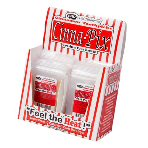 All City Candy Cinna-Pix Cinnamon Flavored Toothpicks Novelty Espeez Case of 24 For fresh candy and great service, visit www.allcitycandy.com