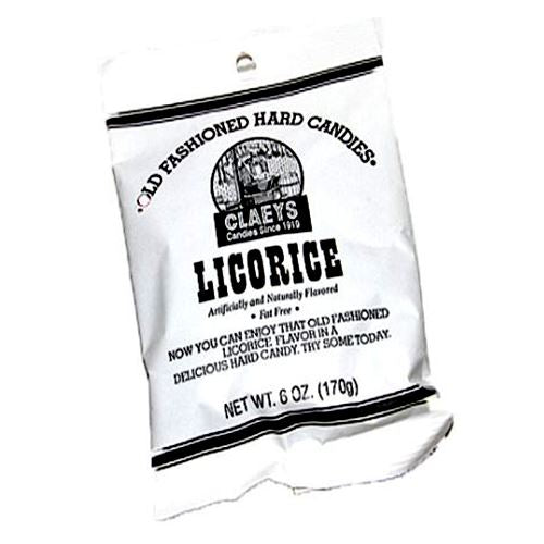 All City Candy Claeys Licorice Old Fashioned Hard Candies - 6-oz. Bag Hard Claeys Candies 1 Bag For fresh candy and great service, visit www.allcitycandy.com