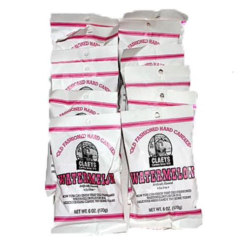 All City Candy Claeys Watermelon Old Fashioned Hard Candies - 6-oz. Bag Hard Claeys Candies 1 Bag For fresh candy and great service, visit www.allcitycandy.com