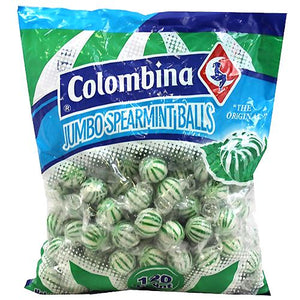 All City Candy Colombina Jumbo Spearmint Balls Hard Candy - Bag of 120 Hard Colombina For fresh candy and great service, visit www.allcitycandy.com