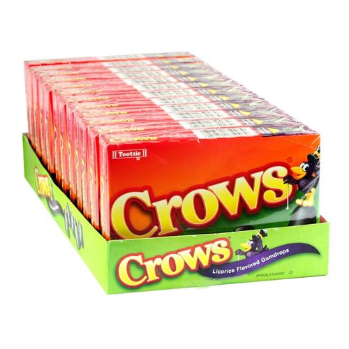 All City Candy Crows Licorice Flavored Gumdrops - 6.5-oz. Theater Box Theater Boxes Tootsie Roll Industries 1 Box For fresh candy and great service, visit www.allcitycandy.com