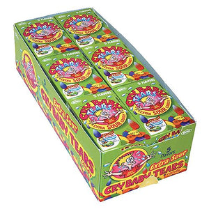 All City Candy Cry Baby Tears Extra Sour Candy - 1.98-oz. Box Sour Concord Confections (Tootsie) Case of 24 For fresh candy and great service, visit www.allcitycandy.com