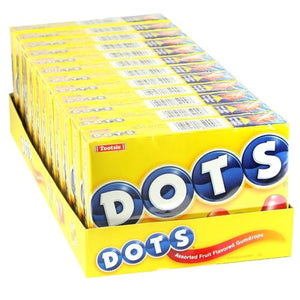 All City Candy DOTS Assorted Fruit Flavored Gum Drops - 6.5-oz. Theater Box Theater Boxes Tootsie Roll Industries Case of 12 For fresh candy and great service, visit www.allcitycandy.com