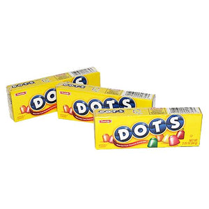 All City Candy DOTS Assorted Fruit Flavored Gumdrops - 2.25-oz. Box Chewy Tootsie Roll Industries For fresh candy and great service, visit www.allcitycandy.com