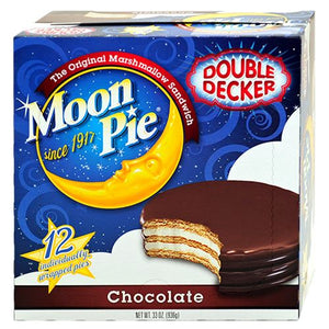 All City Candy Double Decker Chocolate MoonPie 2.75 oz. Candy Bars Chattanooga Bakery (MoonPies) Case of 12 For fresh candy and great service, visit www.allcitycandy.com
