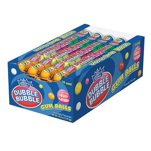 All City Candy Dubble Bubble Assorted Fruit Flavored Gumballs 12-Ball Tube Gum/Bubble Gum Concord Confections (Tootsie) Case of 24 For fresh candy and great service, visit www.allcitycandy.com