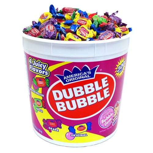 All City Candy Dubble Bubble Assorted Twist Bubble Gum - 300-Piece Tub Gum/Bubble Gum Concord Confections (Tootsie) For fresh candy and great service, visit www.allcitycandy.com