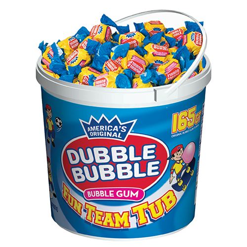 All City Candy Dubble Bubble Bubble Gum Fun Team Tub - 165-Piece Tub Gum/Bubble Gum Concord Confections (Tootsie) For fresh candy and great service, visit www.allcitycandy.com