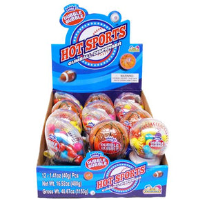 All City Candy Dubble Bubble Hot Sports Gumball Dispenser Novelty Kidsmania Case of 12 For fresh candy and great service, visit www.allcitycandy.com