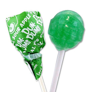 All City Candy Dum Dums Color Party Bright Green Sour Apple Lollipops - Bag of 75 Lollipops & Suckers Spangler For fresh candy and great service, visit www.allcitycandy.com