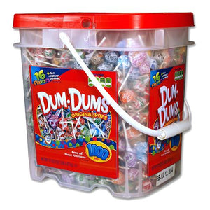 All City Candy Dum Dums Original Lollipops - Bulk Lollipops & Suckers Spangler Bucket of 1,000 For fresh candy and great service, visit www.allcitycandy.com