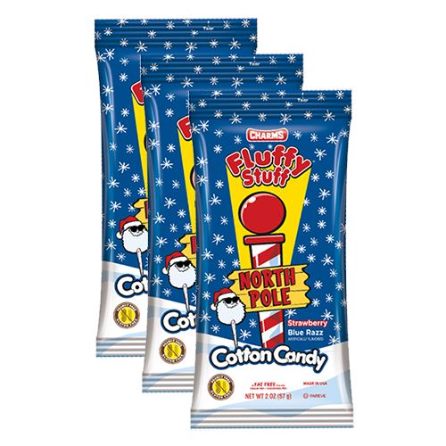 All City Candy Fluffy Stuff North Pole Cotton Candy - 2-oz. Bag Christmas Charms Candy (Tootsie) 1 Bag For fresh candy and great service, visit www.allcitycandy.com