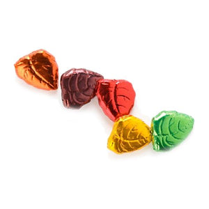 All City Candy Foiled Solid Milk Chocolate Mini Fall Leaves Bulk Bags Bulk Wrapped Madelaine Chocolate Company For fresh candy and great service, visit www.allcitycandy.com
