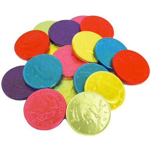 All City Candy Fort Knox Rainbow Milk Chocolate Coins - 1 LB Mesh Bag Chocolate Gerrit J. Verburg Candy For fresh candy and great service, visit www.allcitycandy.com