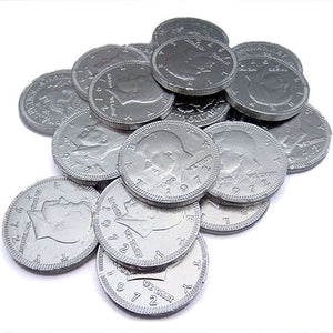 All City Candy Fort Knox Silver Foiled Milk Chocolate Coins - 1 LB Bag Bulk Wrapped Gerrit J. Verburg Candy Default Title For fresh candy and great service, visit www.allcitycandy.com