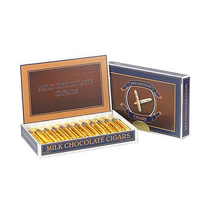 All City Candy Gold foiled Solid Milk Chocolate Cigars - Box of 24 Chocolate Madelaine Chocolate Company For fresh candy and great service, visit www.allcitycandy.com