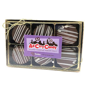 All City Candy Gourmet Chocolate Covered Oreo Cookies - 6-Piece Gift Box Pretzalicious All City Candy For fresh candy and great service, visit www.allcitycandy.com