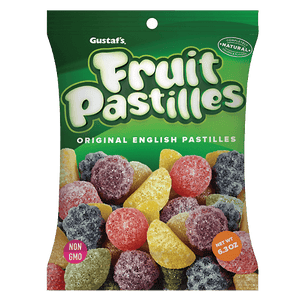 All City Candy Gustaf's Fruit Pastilles Original English Pastilles Candy - 6.3-oz. Bag Chewy Gerrit J. Verburg Candy For fresh candy and great service, visit www.allcitycandy.com
