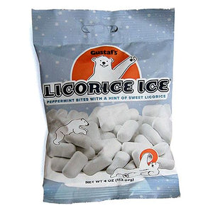 All City Candy Gustaf's Licorice Ice Peppermint Bites - 4-oz. Bag Licorice Gerrit J. Verburg Candy For fresh candy and great service, visit www.allcitycandy.com