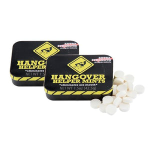 All City Candy Hangover Helper Mints - 1.5-oz. Tin Novelty Boston America Case of 18 For fresh candy and great service, visit www.allcitycandy.com